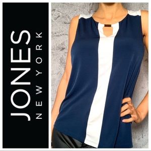 Jones New York Blouse w/ Metal Detailing
